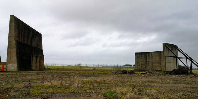 The efflux deflectors at the K2 test stand at Westcott