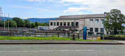 The hydroelectric power station in Dolgarrog. Still producing power today.