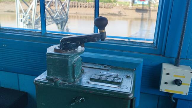 The lever that controls the four-speed gearbox, working as well today as it did in 1906