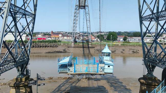 The gondola is suspended by 16 steel cables